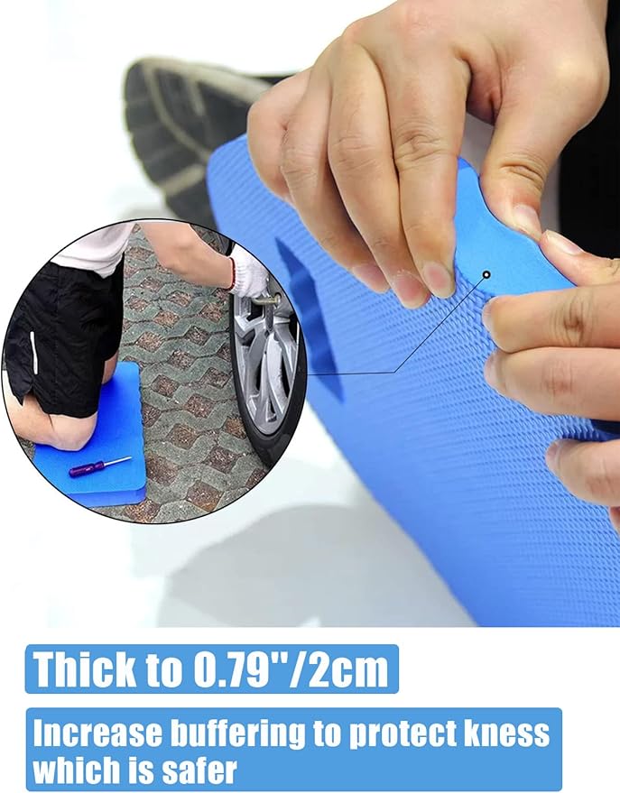 YWSHF 4 PCS Garden Kneeling Pad,Knee Mat Waterproof Foam Knee Pads for Gardening,Cleaning,Baby Bath,Yoga,Praying and Exercise 15.745'' x 7.09'' x 0.79'' Blue