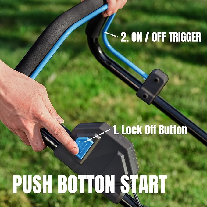 40V 18 inch Lawn Mower Cordless, Brushless Push Lawn Mower with 6-Position Cutting Height Adjustment, 2x4.0Ah Battery & Dual Charger Included