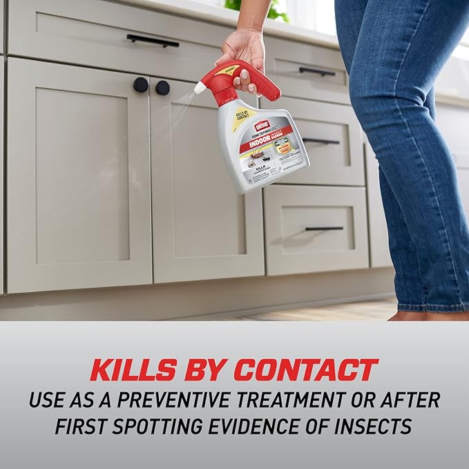 Ortho Home Defense Max Indoor Insect Barrier with Battery-Powered Sprayer, Kills Ants, Roaches, Spiders, Fleas and Ticks, 1.5 L.