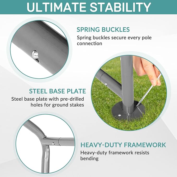 Outvita Outdoor Portable Storage Shed Tent, 8x12 ft Waterproof Carport with Roll-Up Zipper Door and Durable Galvanized Steel Frame, Ideal for Motorcycle, GTV, Bike, Wood Tool Lawn Mower Storage