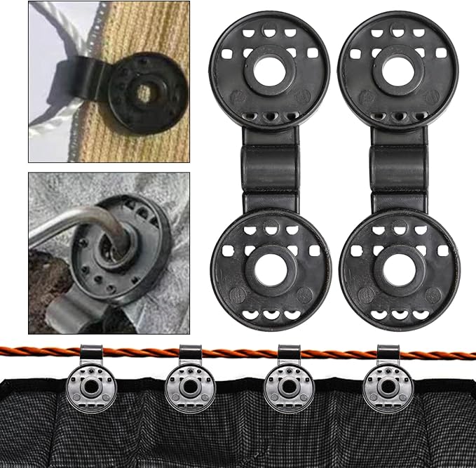 100PCs Heavy Duty Lock Grip, Round Plastic Black Clips for Windproof Awnings, 2023 New Shade Cloth Plastic Clips, Accessories for Vegetable Greenhouse