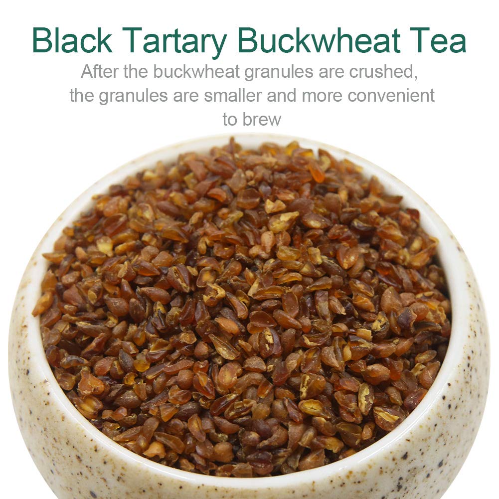 FullChea - Himalayan Tartary Buckwheat Tea - Roasted Black Buckwheat - Loose Leaf Herbal Tea - Caffeine Free - NON-GMO - Gluten Free - 100% Natural 8oz / 226g