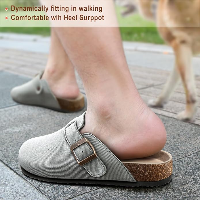 BULLIANT Comfort Clogs Slippers Sandals Nurse Work Shoes Unisex for Men Women with Cushioned Cork-Footbed
