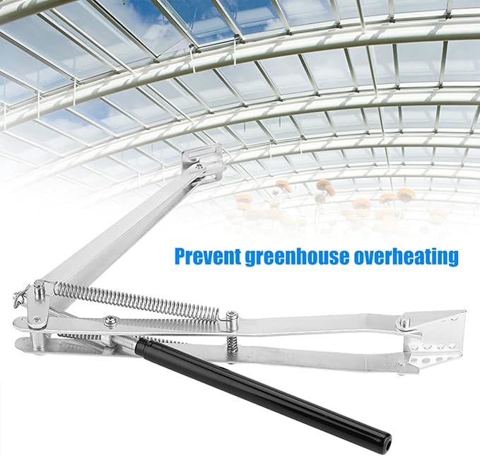 Greenhouse Automatic Window Opener Auto Greenhouse Acessories with Solar Power Sensor Vent Roof Opener Replacement Cylinder Temperature Control Lifts 7kg/15Lbs (Double Springs Opener)