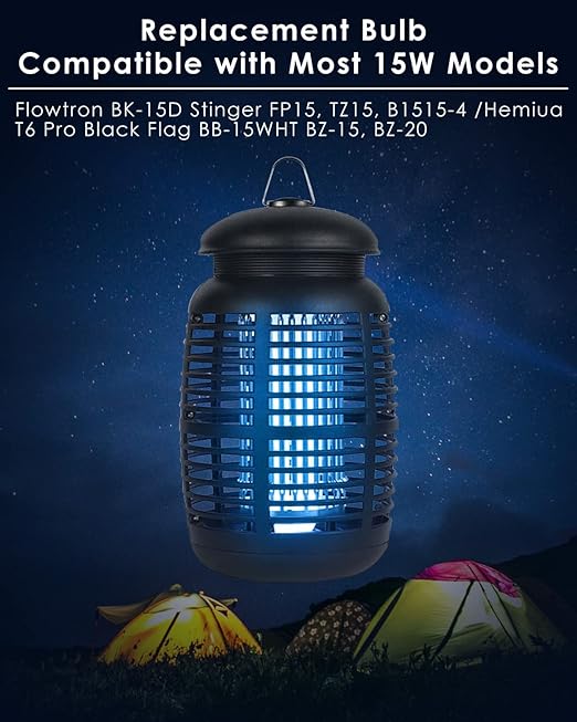 4 Pack Replacement Bulbs FUL15W BL with 4 Pin Base, Indoor Outdoor 15W U Shape Lamp Tube Compatible with T6 T8 T9