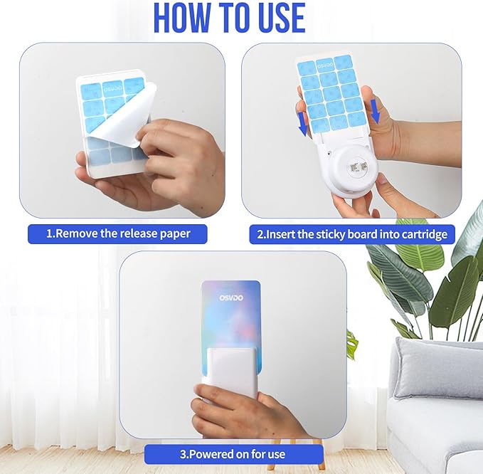 Universal Flying Insect Trap Refills - 6Pcs Indoor Fly Trap Glue Cards NO Device - Indoor Plug-in Fly Trap Refills for OSVDO Fly Traps(6 Multicolor Refills)