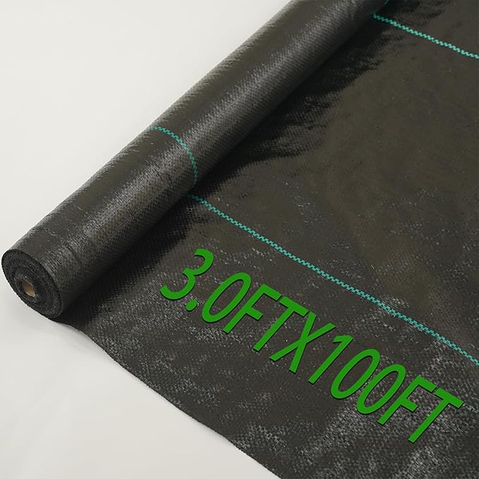 3ft×100ft Garden Weed Barrier Fabric Heavy Duty Landscape Fabric with Superior Permeability Easy Set up Weed Control Ground Cloth