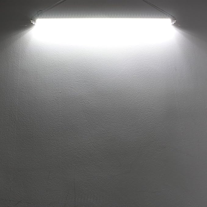 LightingWill LED T8 Light Tube 3FT, Daylight White 5000K, Dual-End Powered Ballast Bypass, 1600Lumens 15W (32W Fluorescent Equivalent), Clear Cover, AC85-265V Lighting Tube Fixtures, 4 Pack