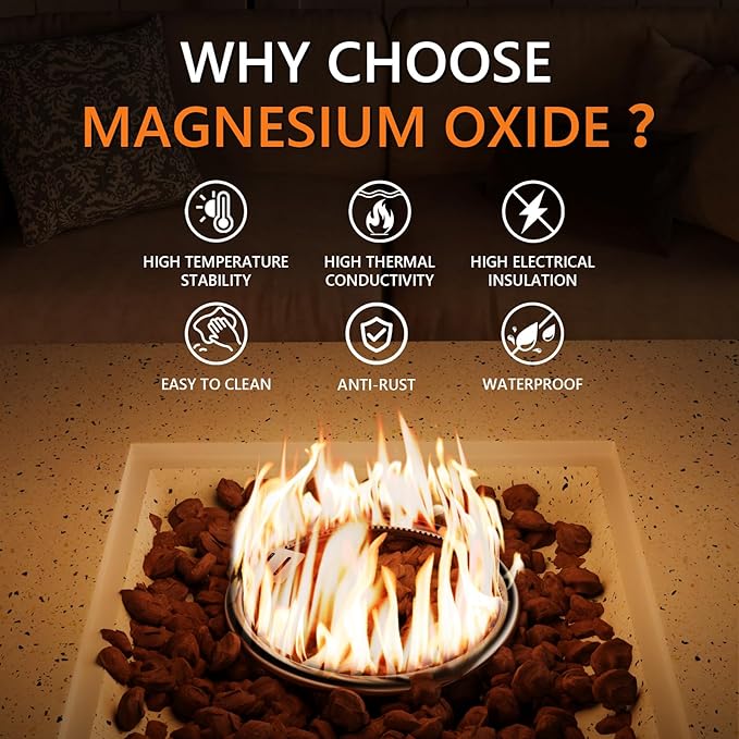 COSIEST 32-inch Outdoor Propane Fire Pit Table, Square Fire Table w Faux Brown Ledgestone, 40,000 BTU Stainless Steel Burner, Free Lava Rocks, Fits 20lb Tank Inside