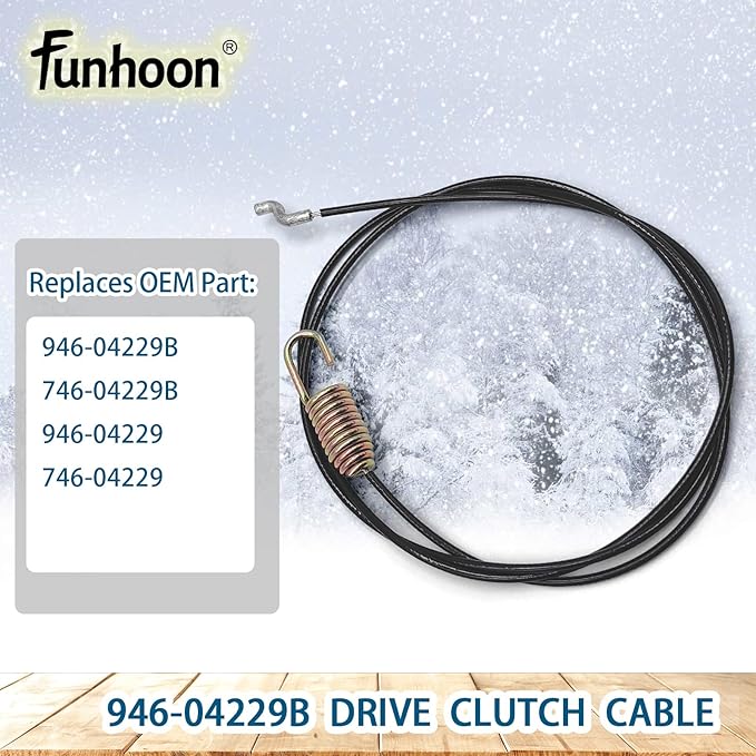 946-04229B Drive Clutch Cable for MTD Craftsman Cub Cadet Yard Machines Yard Man Most 2-Stage Snow Blowers Replaces 746-04229 746-04229B 946-04229