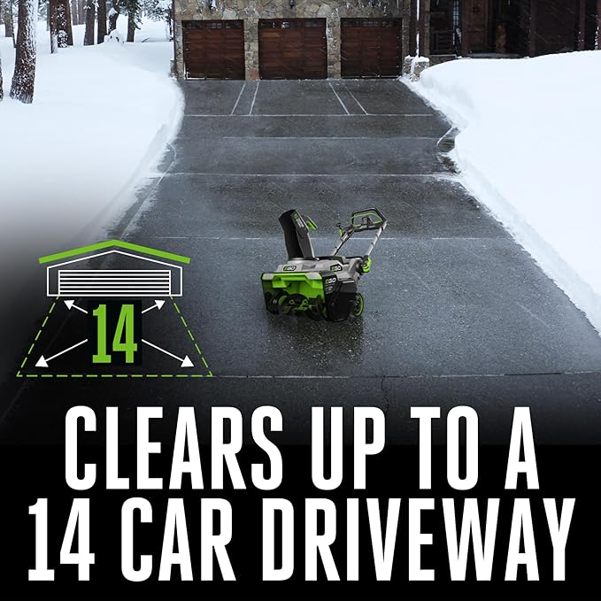 EGO Power+ SNT2134 21-Inch 56-Volt Lithium-Ion Cordless Snow Blower with Peak Power, (2) 6.0Ah Battery and Dual Port Charger Included