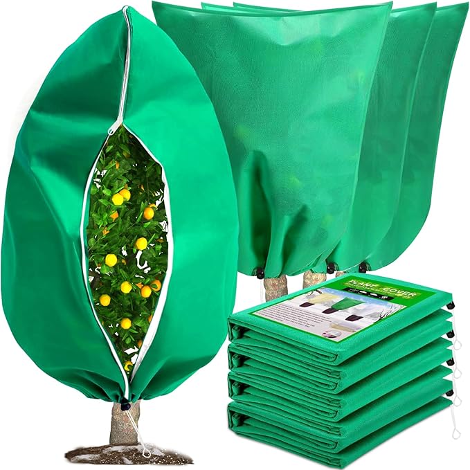 DQS 4 Pack Plant Covers Freeze Protection, 47.2" x70.8" Winter Frost Protection Blankets Frost Cloth,Suitable for Outdoor Winter Frost, Cold Weather, shrubs, Trees, Jackets, and coverings