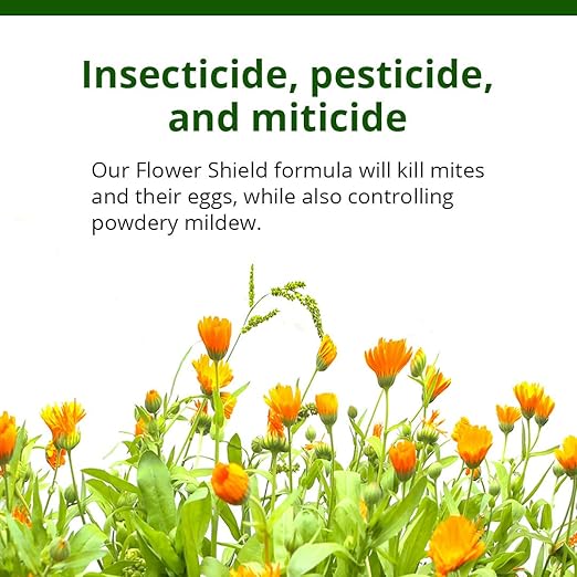 Humboldts Secret Flower Shield | Insecticide, Pesticide, Miticide, Fungicide | Bug Spray for Plants | Spider Mite & Powdery Mildew Control | Indoor & Outdoor | Houseplant & Garden | 2 Ounce
