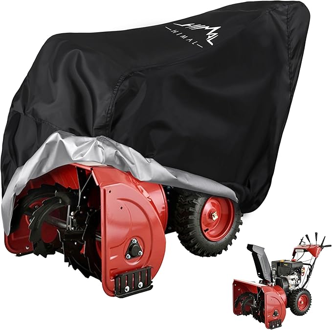 Himal Outdoors Snow Blower Cover-600D Heavy Duty Polyester,Waterproof,UV Protection,Universal Size for Most Electric Two Stage Snow Blowers 47" L x 32" W x 40" H (L)