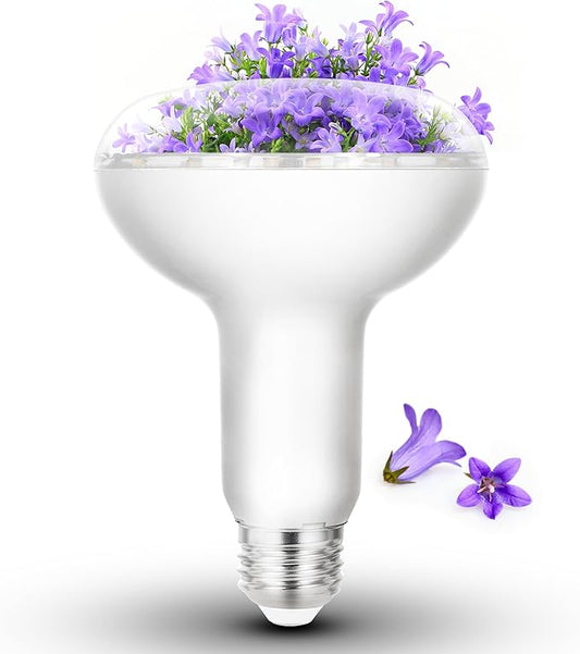 BR30 Grow Light Bulbs 18W 2000lm Full Spectrum Plant Happy Light Bulb 200W Equivalent E26 Base Balanced Spectrum 5000K Red Blue Grow Bulb for Indoor Plants Hydroponic Greenhouse Garden, 1 Pack