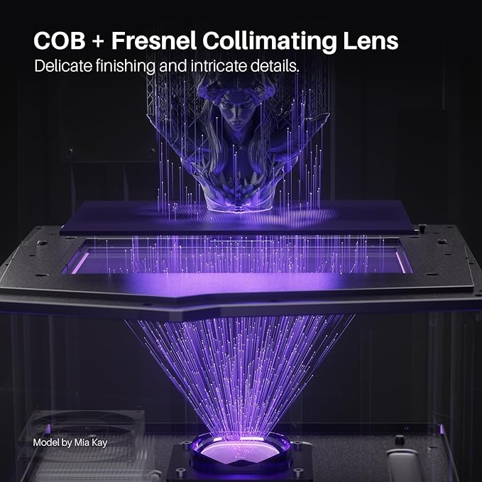 ELEGOO Saturn 4 Resin 3D Printer, 10" 12K HD Mono LCD, Smart Automatic Leveling, AI Print Monitoring, Large Printing Volume 8.62 x 4.84 x 8.66 inches