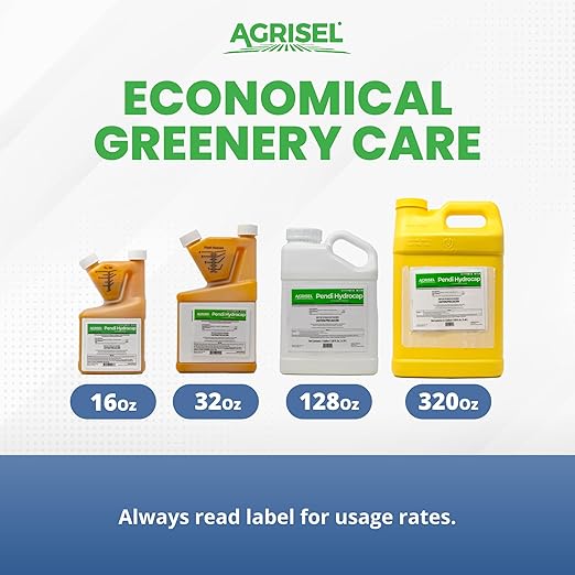 Pendi Hydrocap Weed Killer, Pre-Emergent Formula, Effective on 40+ Broadleaf Weeds and Grasses, No-Stain, Mixes Easily, Pet Safe, Includes 3-Pack of Agrisel Protective Gloves, 16 Ounces