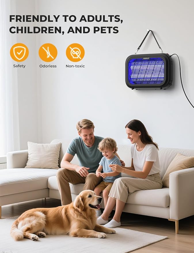 YISSVIC 20W Indoor Bug Zapper Electric Fruit Fly Traps for Indoors Mosquito Zapper Electric Fly Zapper Moth Gnat Insect Killer for Home Office Garage Kitchen Dining Living Room (Black)