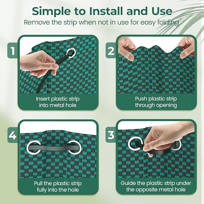 EsLuker.ly 4 Pack Garden Lawn Leaf Waste Bags, 132 Gallons Reusable Yard Litter Bag with 2 Pairs Gardening Gloves, Heavy Duty Trash Containers with Handles for Outdoor Cleanup, Ideal for Homeowners