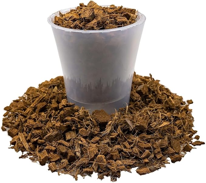 Premium Coconut Husk Chips and Fibers Mix for Orchids - 10 Quart - Houseplant, Monstera and Fiddle Leaf Fig by GARDENERA (2 Bags of 5 Quart)