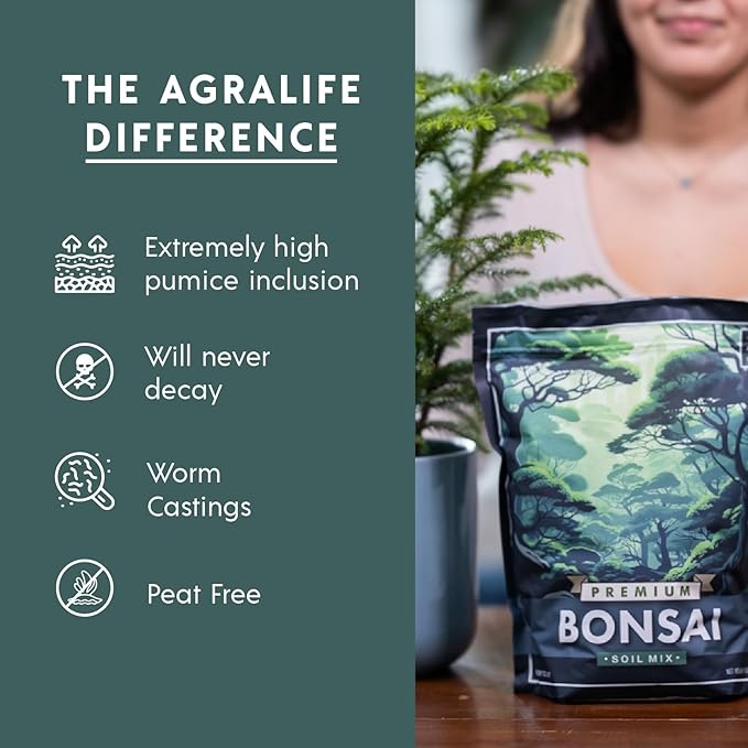 Premium Bonsai Soil Mix for Thriving Indoor Bonsai Trees - Perfect Potting Soil for All Bonsai Varieties - Organic Blend for Optimal Growth - Indoor Plant Soil - 4 Quarts