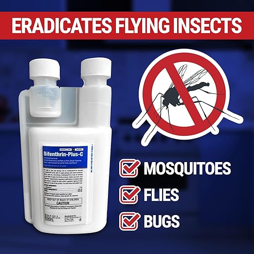 Bifenthrin Plus-C Insecticide (16 oz) - Roach Killer Indoor Infestation, Termite Treatment, Ant Control & Wasp Spray - Home Defense Pest Control, Residential, Commercial, and Industrial Use