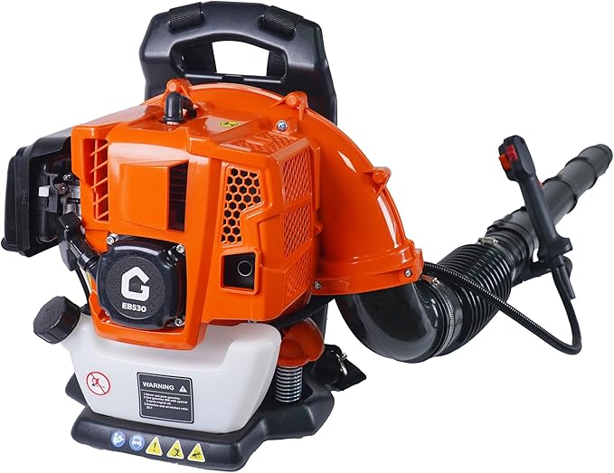 52CC Backpack Blower, 2.2-HP 2-Cycle Gas Leaf Blower with 780 CFM & 270 MPH, Backpack Leaf Blower, Powerful Clearing Performance for Wet Leaf & Debris Clean & Snow Removal