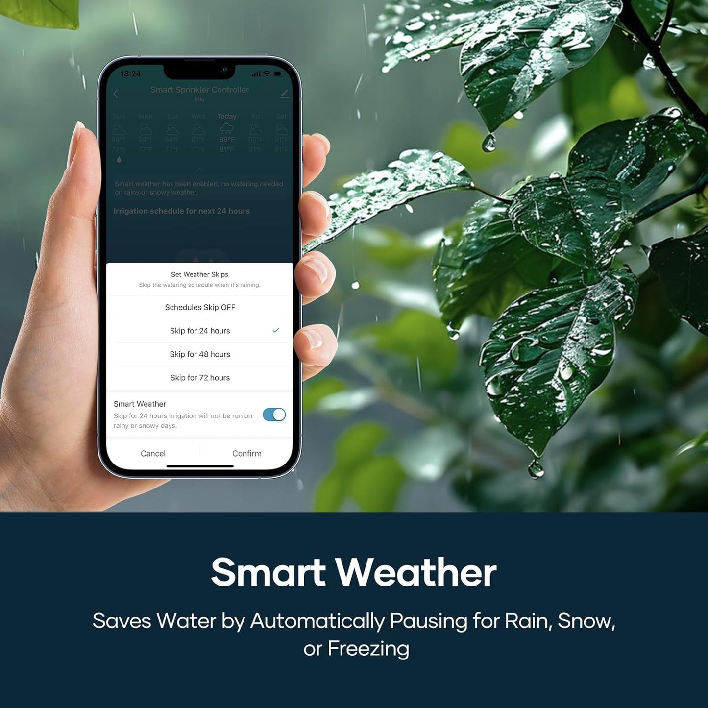 tolviviov Smart Sprinkler Controller, 8-Zone Indoor WiFi Irrigation Controller, App Enabled, Simple Automated Watering Scheduling, Local Weather Intelligence, Rain, Freeze Skip
