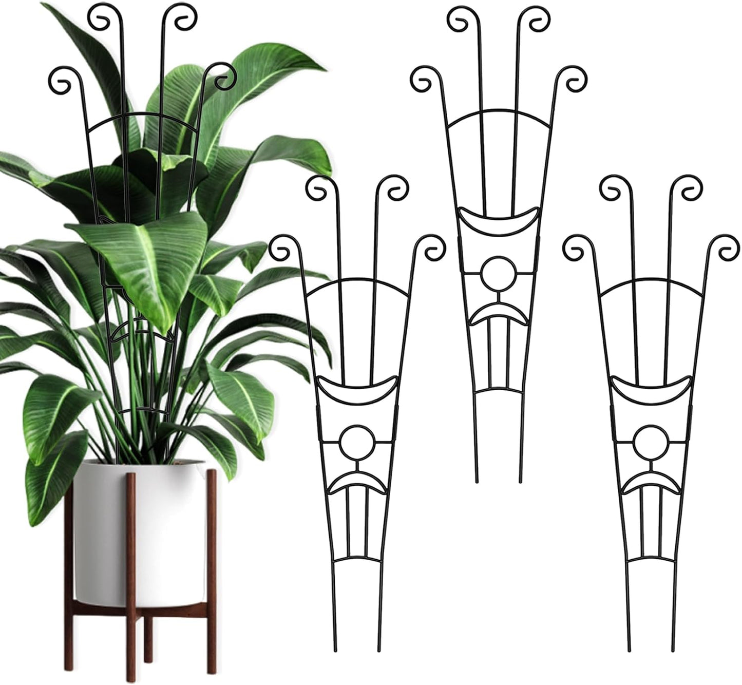 3P 32.6in Large Metal Trellis for Potted Plants -Plant Trellis Indoor for Climbing Plants -Monstera Plant Support -Expandable Trellis for Pothos Lvy Rose Hoya Flower