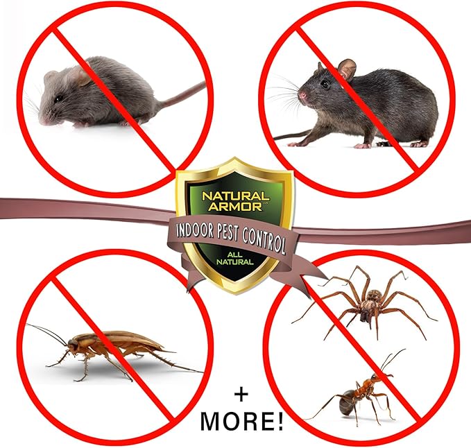 Peppermint Repellent for Indoor Pest Control - All Natural & Safe Spray for Outdoor Use. Natural Armor Indoor Pest Control. 128 Oz Gallon, Refill