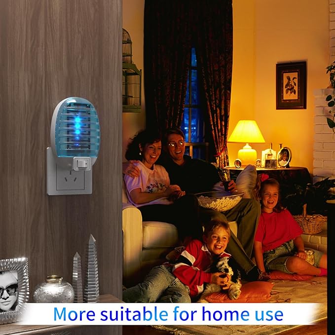 Bug Zappers Indoor, Flying Insect Trap Plug-in, Mosquitoes Killer, Fly Traps for Indoors, Mosquito Zapper Gnat Moth Catcher for Living Room, Home, Bedroom, Office, Patio, Kids & Pets - 6 Packs