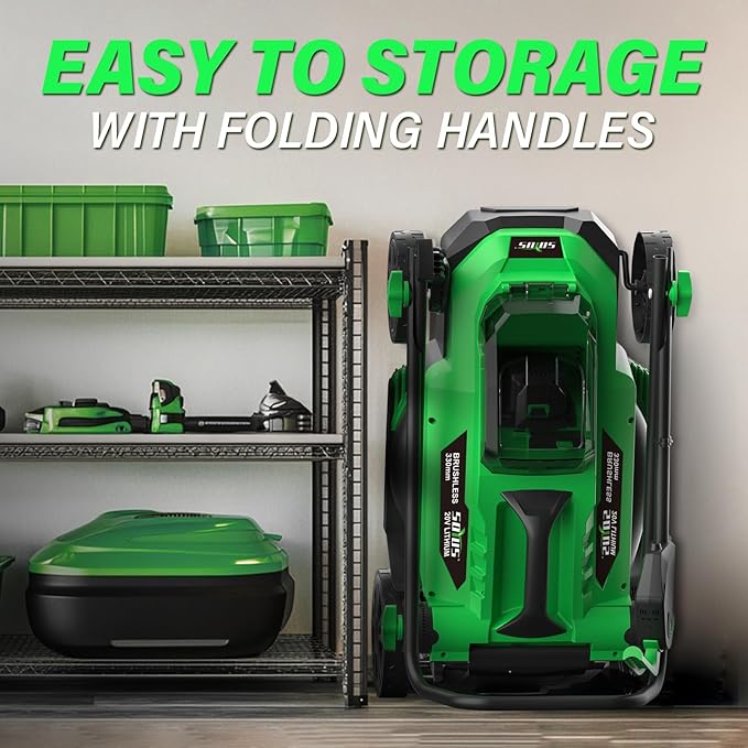 SOYUS Cordless13 Inch 20V Lawn Mowers & 20V 12 Inch String Trimmer