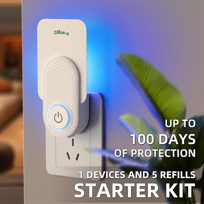 2025 Upgraded Flying Insect Trap Indoor, Target Capture Traps for House & Fruit Fly, Gnat, Mosquito with UV & Blue Light, Plug in Bug Catcher & Killer for Indoor (1 Device & 5 Sticky Refills)