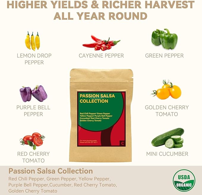 inbloom Salsa Seed Pod Kit for Aerogarden Hydroponics Growing System Kit, 18-Pods (350+ Seeds Included Cherry Tomato, Pepper & Cucumber), Grow Anything Hydroponic Supply for IDoo Ahopegarden