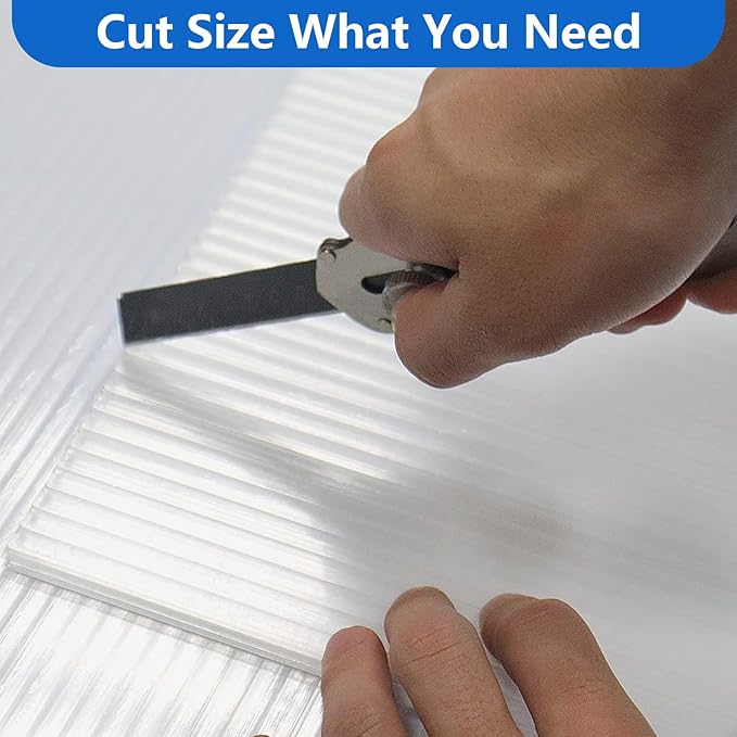 18 Pcs Polycarbonate Greenhouse Panels, 4' x 2' x 0.16'' Twin-Wall Panels, Polycarbonate Sheet for All Weather Outdoor Garden and Greenhouse Covering