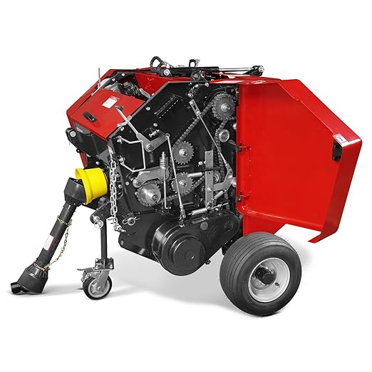 3-Point PTO Mini Round Hay Baler with Twine Wrap, 20" Diameter x 28" Width Bales, for 15-50hp Tractor, HB3120