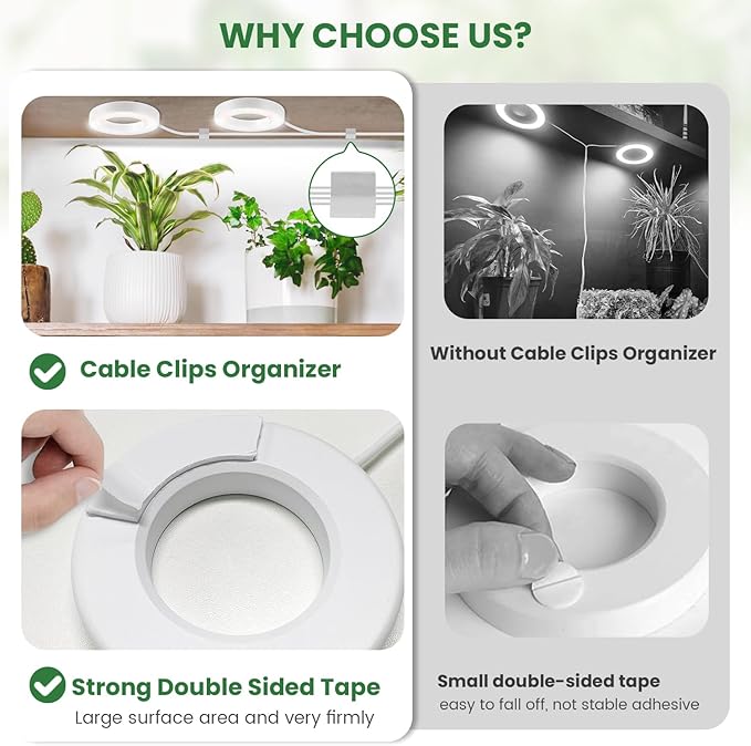 Small Grow Lights for Indoor Plants, 192 LEDs Full Spectrum Plant Grow Light with DC Adapter, 6/12/16H Timer, 3 Color Modes, 5 Brightness Levels, 3.5" Growing Lamp for Small Plants (4-Head)