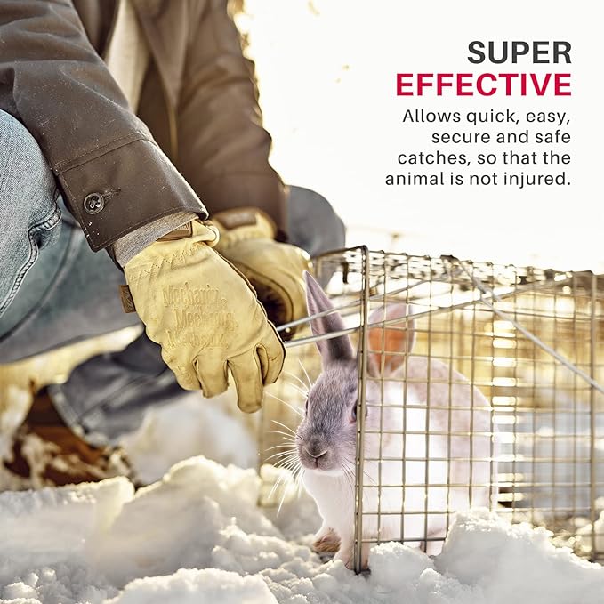 Heavy Duty Catch Release Large Live Humane Animal Cage Trap for Opposums Beavers Groundhogs Gophers and Other Similar Sized Animals 32x10x12