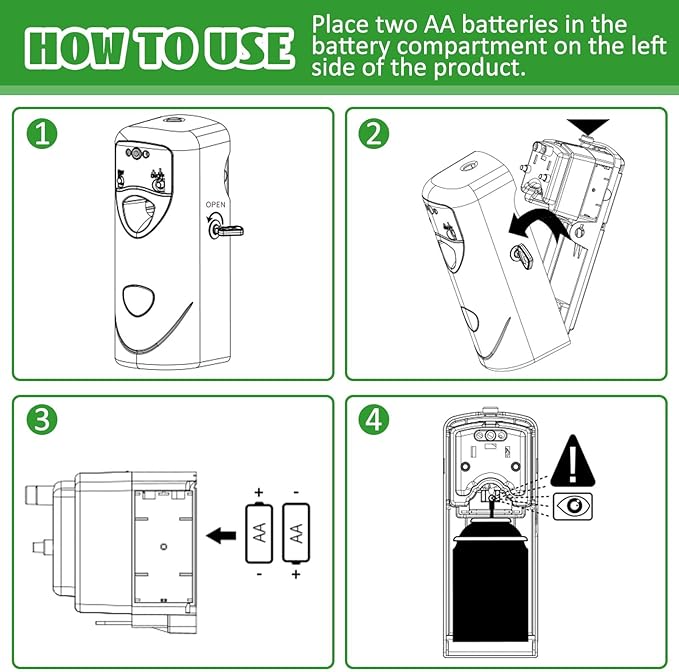 Qualirey Automatic Fly Spray Dispenser Mosquito Flying Insect Control System for Bathroom, Room, Equine, Country Vet Supplies 24 Hour Spray Dispenser Air Freshener (Liquid Not Included)