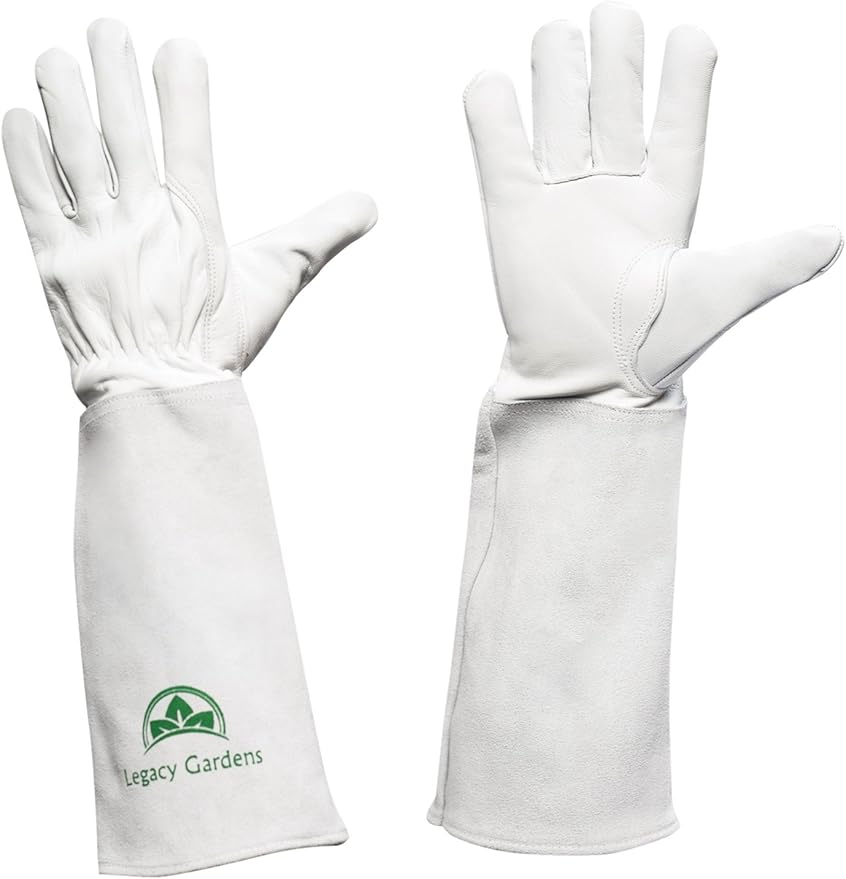 X-Large Thornproof Garden Gloves for Women and Men - Protective, Durable, and Breathable Goat Leather Gloves for Pruning, Gardening, and Outdoor Work