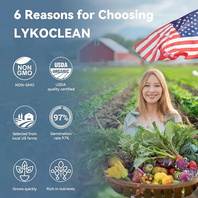 LYKOCLEAN Mix Salad Seed Pods for Ahopegarden, iDOO Hydroponics Growing System Indoor Herb Garden, 400+ Seeds(7-Pods)