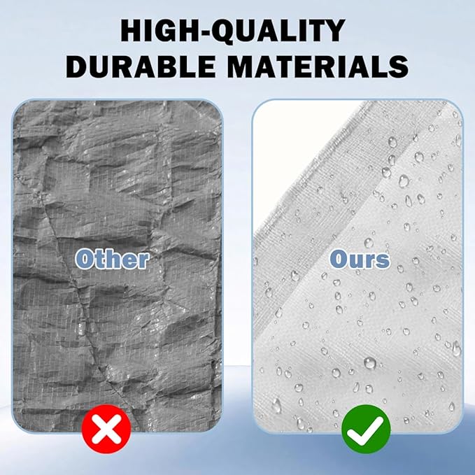 Carport Canopy 12x20 Heavy Duty, Waterproof Car Canopy, Tear Resistant Car Tent, Sun Resistant Car Port, for Garage Covering Family Vehicle Business Events Outdoor Deck（Without Frame）