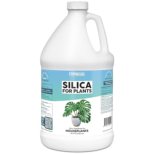 TPS NUTRIENTS Silica for Houseplants, Liquid Silicon Plant Food for Strong Stems and Healthy Leaves, Liquid Plant Fertilizer 1 Gallon (128oz)