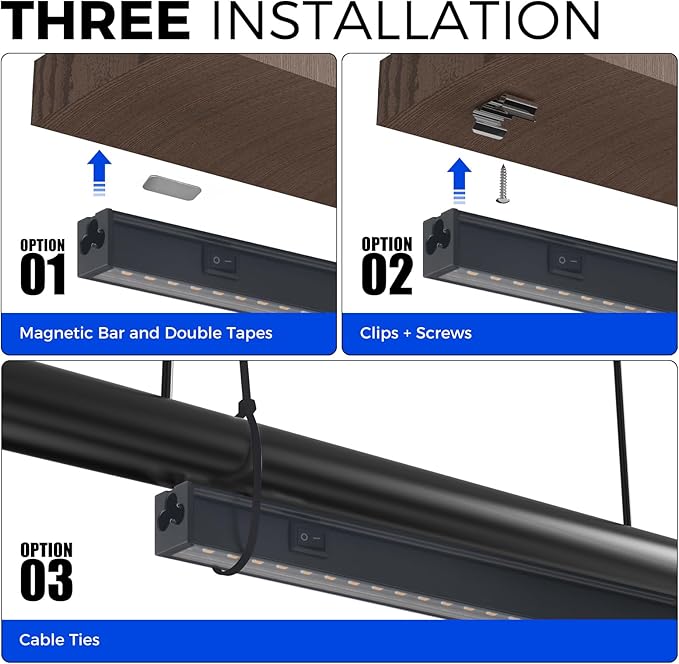 Barrina Grow Lights for Indoor Plants Full Spectrum, 1ft LED Grow Light Fixture, Black Cover LED Plant Grow Light Bulbs for Indoor Plants, Greenhouse, Plug and Play, Linkable Design, Yellow, 8 Packs