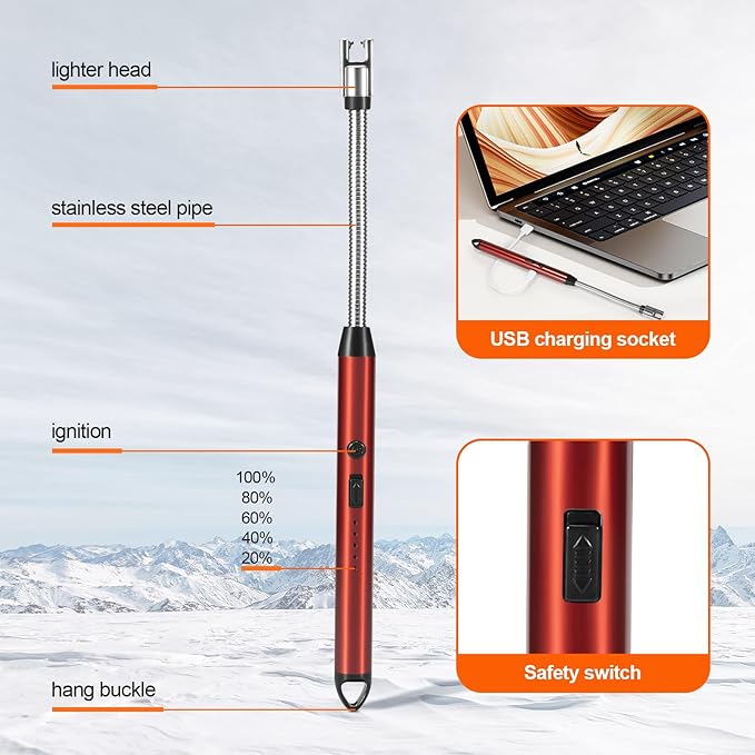 Outdoor Multi-Use Portable Propane Patio Heater/Cooker, 18,000 BTU include 8.8 FT Hose and USB Lighter, Gas Camping Heater for Tent Hunting, Fishing,RV (Fuel not included)