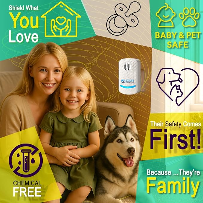 T-24, Ultrasonic Pest Repeller Wall Plug-in Most Effective Than Repellents - Get Rid of - Rodents, Squirrels, Mice, Rats, Bats, Roaches, Ants, Spiders, Bed Bugs, Мosquito, Insects, Fleas (2 Pack)