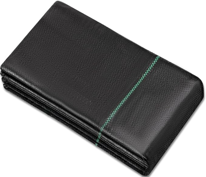 3ftx50ft Weed Barrier Landscape Fabric Heavy Duty, Weed Gardening Ground Cover Mat, Weed Control Garden Cloth, Woven Geotextile Fabric for Underlayment, Commercial Driveway Fabric, Black