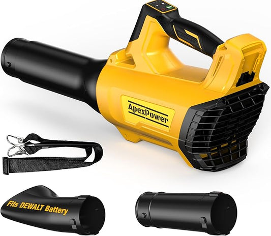 Cordless Leaf Blower for DEWALT 20V Max Battery, 650CFM/160MPH 26000RPM Brushless Leaf Blower Cordless w/Turbo & 4 Speed Modes, Lock-On Switch, Electric Leaf Blowers for Lawn Care, Blowing Wet Leaves