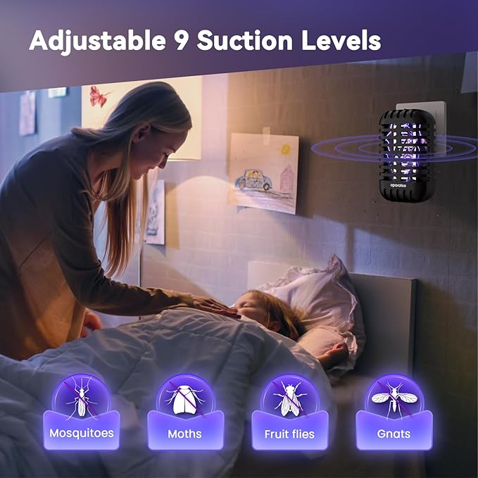 Bug Zapper Indoor Plug in, Fly Zapper Electronic 2 Pack Bug Zapper, Powerful Mosquito Zapper Insect Trap for Camping, Patio, Home, Kitchen