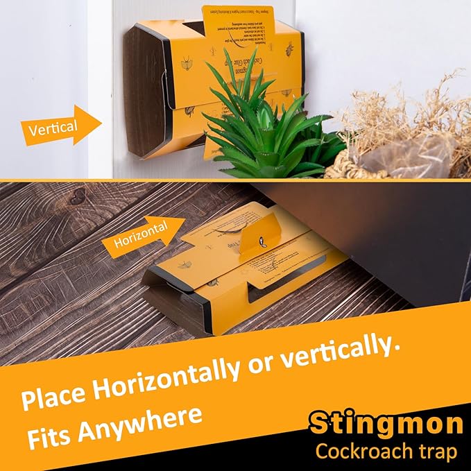 18 Pack Roach Traps Indoor Roach Killer Indoor Infestation, Cockroach Killer Indoor Home Cockroach Trap Sticky Traps for Insects